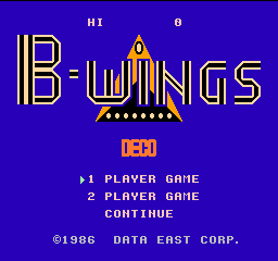 B-Wings (Japan) Title Screen